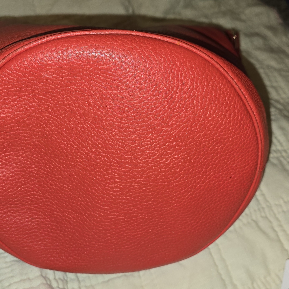 Coach Bold Red Leather Hobo Bag - Picture 4 of 13